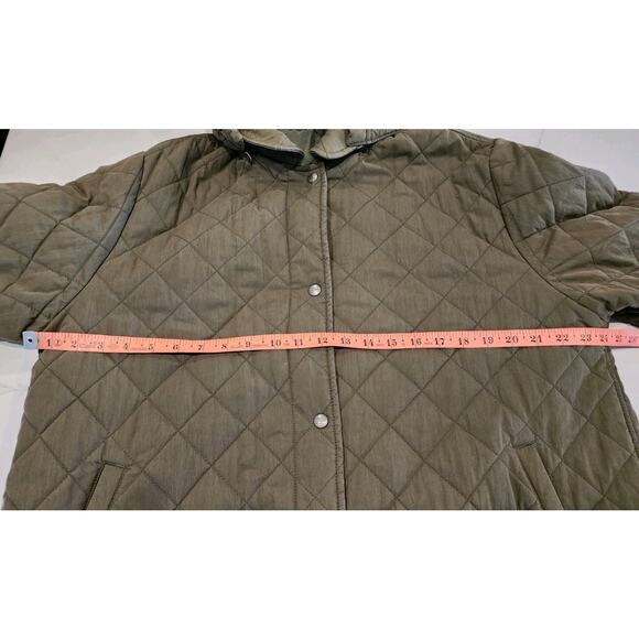L.L. Bean Women's Bean Cozy Warm Thermore Quilted Coat Khaki Green Size XL - Picture 10 of 12